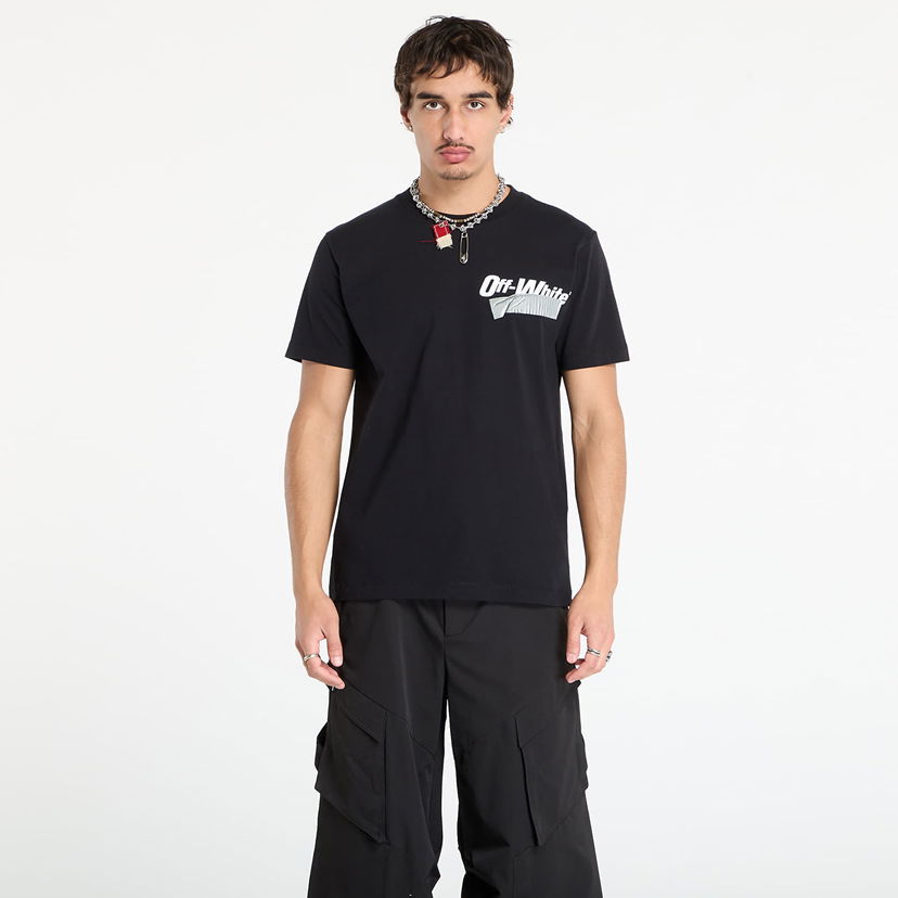 Majica Off-White Off-White Cupid Tape Slim Fit Short Sleeve T-Shirt Črna | OMAA027F25JER00B1001