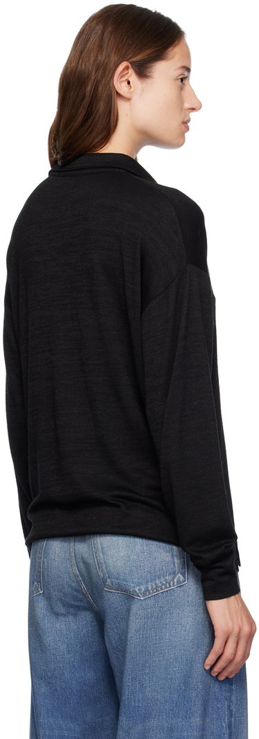 Pleteni pulover rag & bone Rag & Bone Knit V-Neck Polo Črna | WCC24FT021JY21, 2