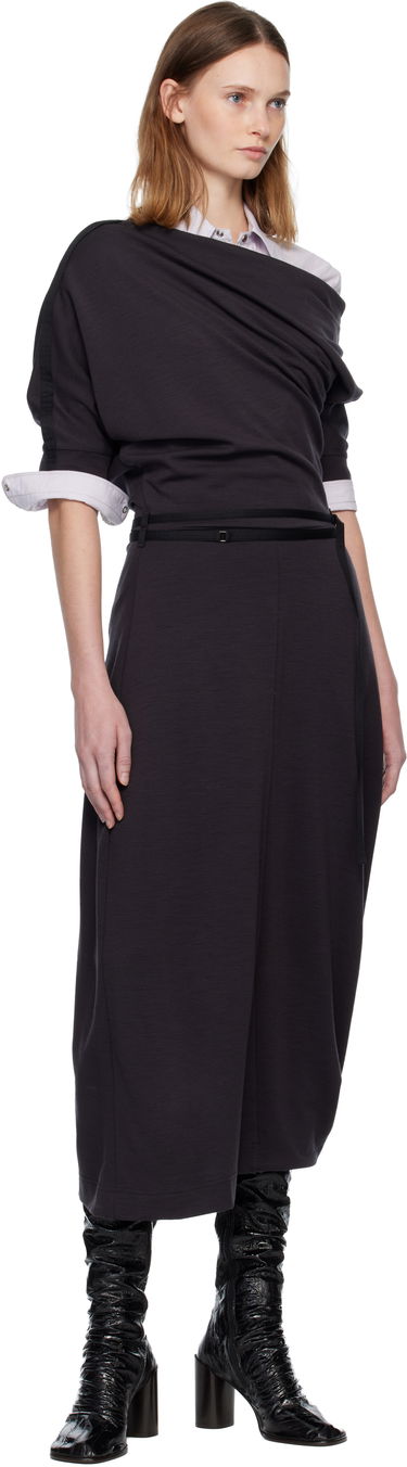 Superge in čevlji LEMAIRE Glove 80 Crinkled Patent Over-the-Knee Block Heel Boots Črna | FO0215 LL0156, 4