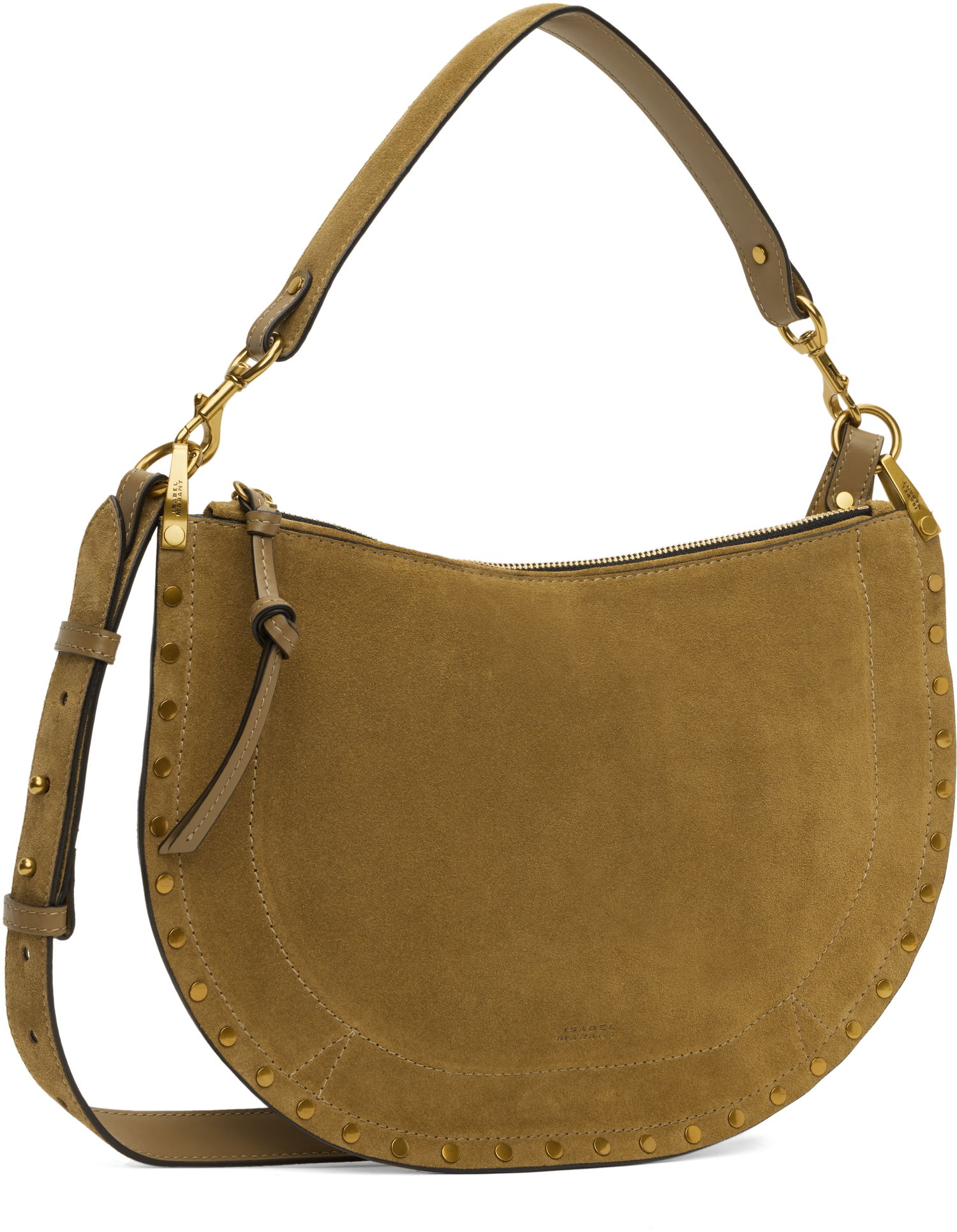 Torba za čez ramo ISABEL MARANT Isabel Marant Oskan Soft Zipped Suede Shoulder Bag Zelena | BF0066FA-B2C03M, 1