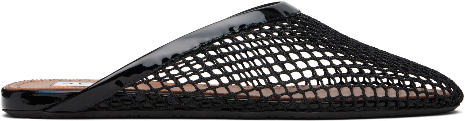 Oblačila Alaïa ALAÏA Fishnet Flat Mules Črna | AA3M081TK007, 0