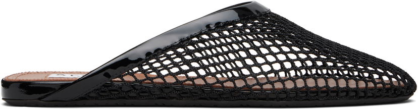 Oblačila Alaïa ALAÏA Fishnet Flat Mules Črna | AA3M081TK007