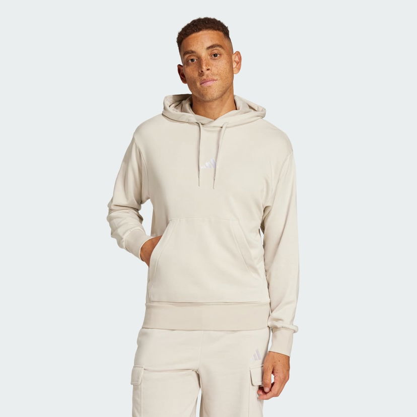 Pulover adidas Performance Essentials Feelcozy French Terry Hoodie Bež | IN6085