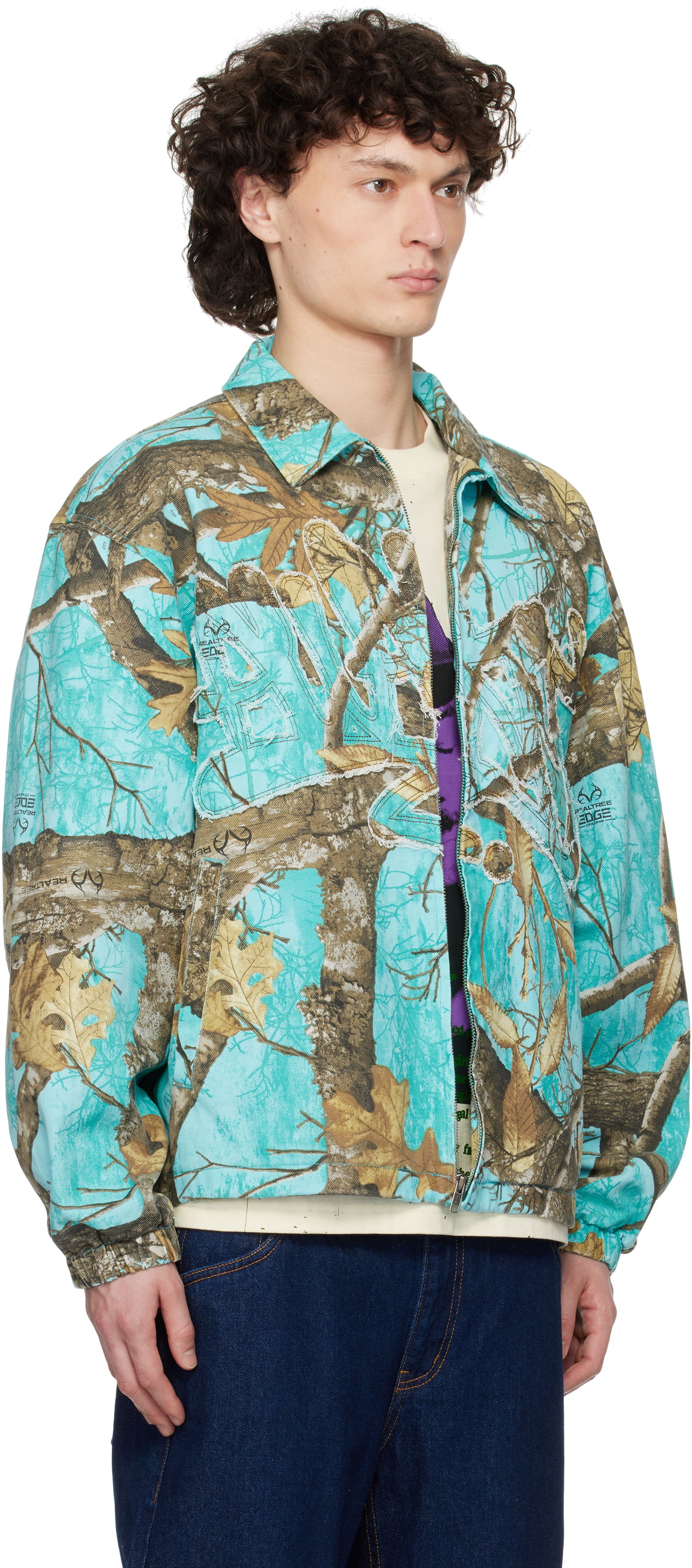 Vetrovka Awake NY Awake NY Frayed Script Coach Jacket Turkizna | AWK-SP25-OT004, 1