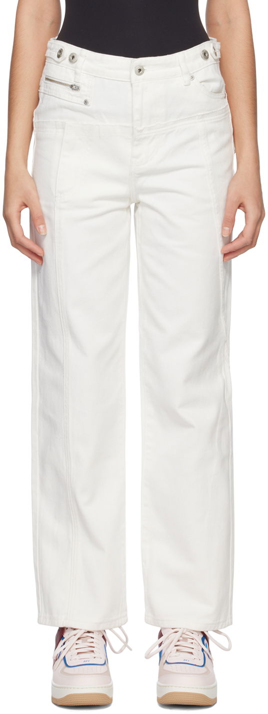 Kavbojke Feng Chen Wang Feng Chen Wang Deconstructed Jeans Bela | FUS15TR12, 0