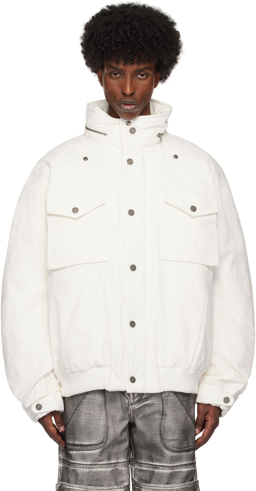Parka GUESS Cotton Ripstop Parka Jacket Bela | M4BL02WGF30G046