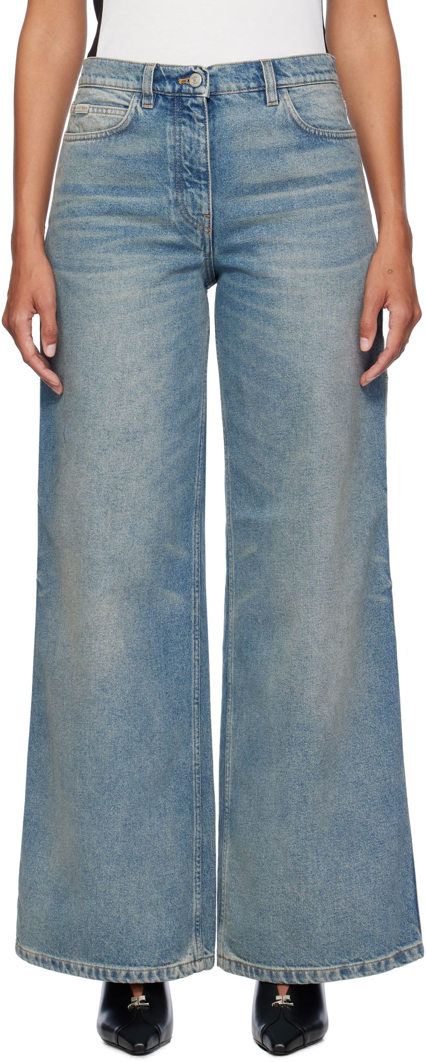 Kavbojke Courrèges Hammer Baggy Jeans Modra | 324DPA253DE0033