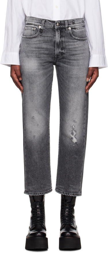 Kavbojke R13 R13 Straight-Leg Boyfriend Jeans Siva | R13W5083-D137C, 0