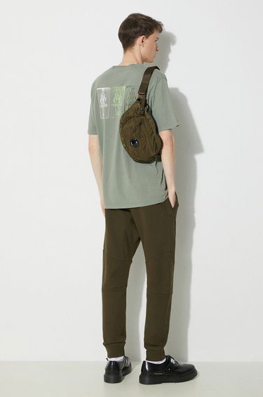 Trenirka C.P. Company Diagonal Raised Fleece Sweatpants Zelena | 16CMSP084A005086W, 1