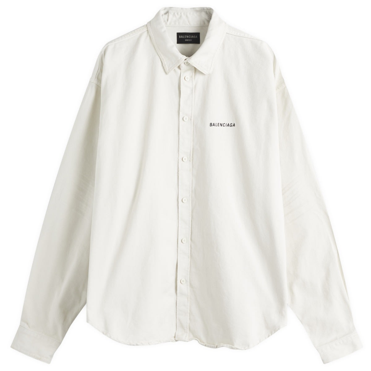 Srajce Balenciaga Balenciaga Long Sleeve Oversized Shirt, Size Large Bela | 822840-TRWA5-9000, 1