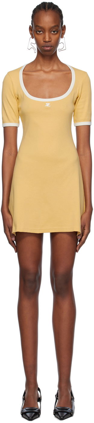 Obleke Courrèges Courrèges Holistic Minidress Rumena | 124JRO358JS0070, 0