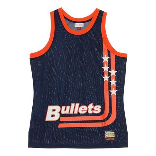 Majica brez rokavov Mitchell & Ness Mitchell & Ness Bullets Basketball Jersey Modra | TTNKCP18177-WBUNAVY70