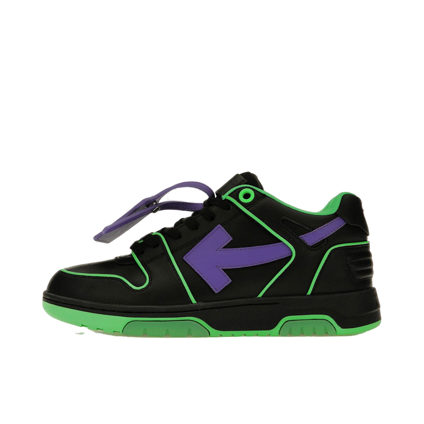 Superge in čevlji Off-White Out Of Office OOO Outlined Low Tops Black Green Purple Črna | OMIA189S23LEA0077037