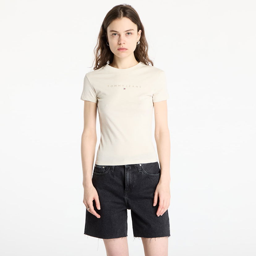 Majica Tommy Hilfiger Tommy Jeans Slim Tonal Linear T-Shirt Bež | DW0DW20315 ACG