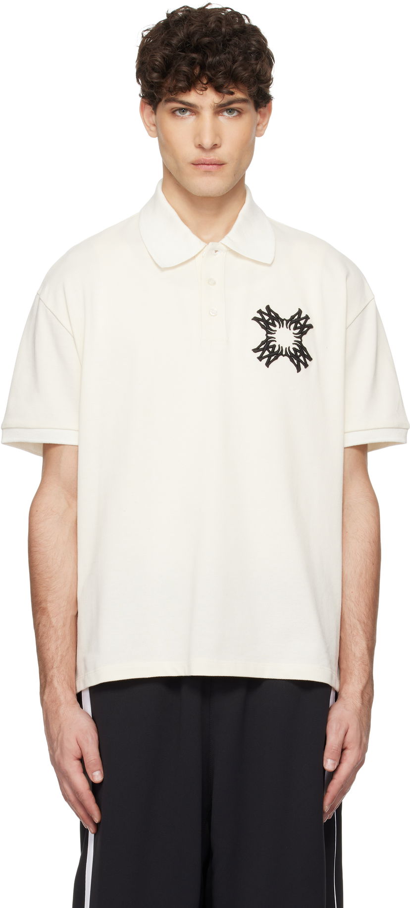Polo majica AMIRI AMIRI Embroidered MA Quad Polo Bela | AMJYPO1011