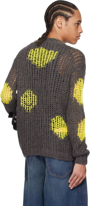 Pleteni pulover Acne Studios Acne Studios Embroidered Mohair Sweater Siva | A60576-, 2