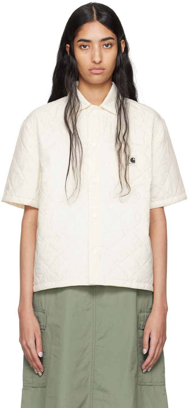 Srajce Carhartt WIP Short Sleeve Quilted Shirt Bež | I034364 D6XX
