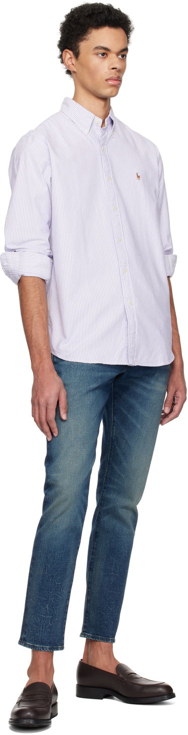 Srajce Polo by Ralph Lauren Ralph Lauren Classic Fit Striped Oxford Shirt Lila | 710942746003, 3