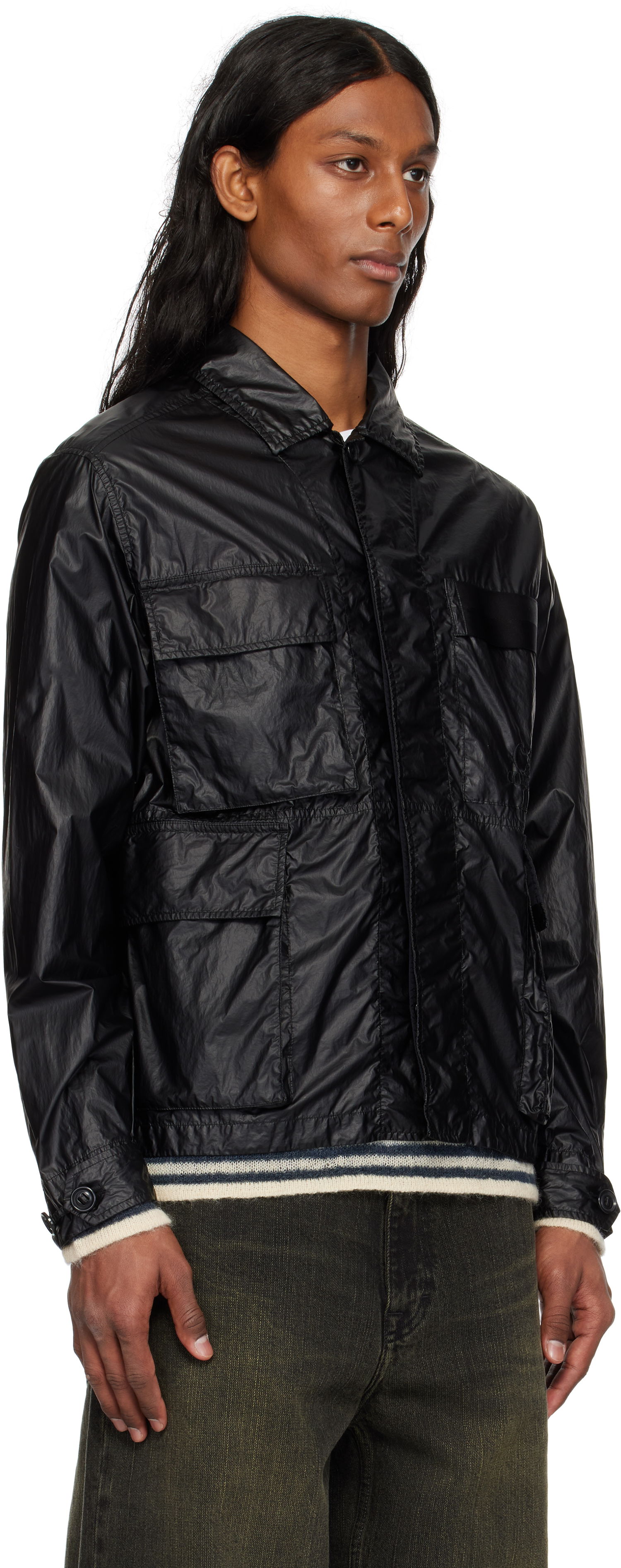 Vetrovka C.P. Company CS II Logo Overshirt Jacket Črna | 18CMOS080A-110030G, 1