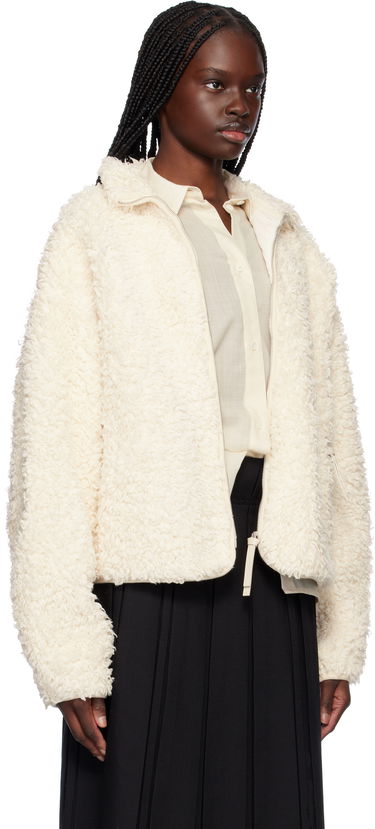 Bomber jakna Jil Sander Jil Sander Zip-Up Fleece Jacket Bela | J40BN0173_J20088, 1