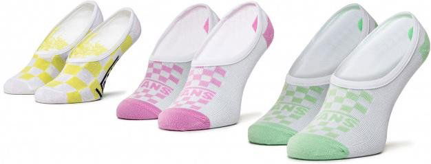 Nogavice Vans Rainy Day Check Canoodles No-Show Socks 6.5-10 3-Pack Večbarvna | vn0a4dsr4481