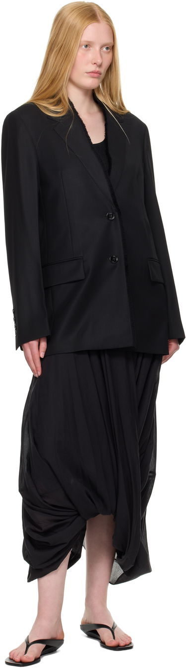 Jakna TOTEME TOTEME Raw Lapel Blazer Črna | 253-WRZ0054-FB0435, 3