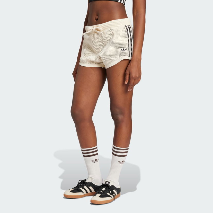 Kratke hlače adidas Originals adidas Originals Premium Crochet Sprinter Shorts Bež | JD1078