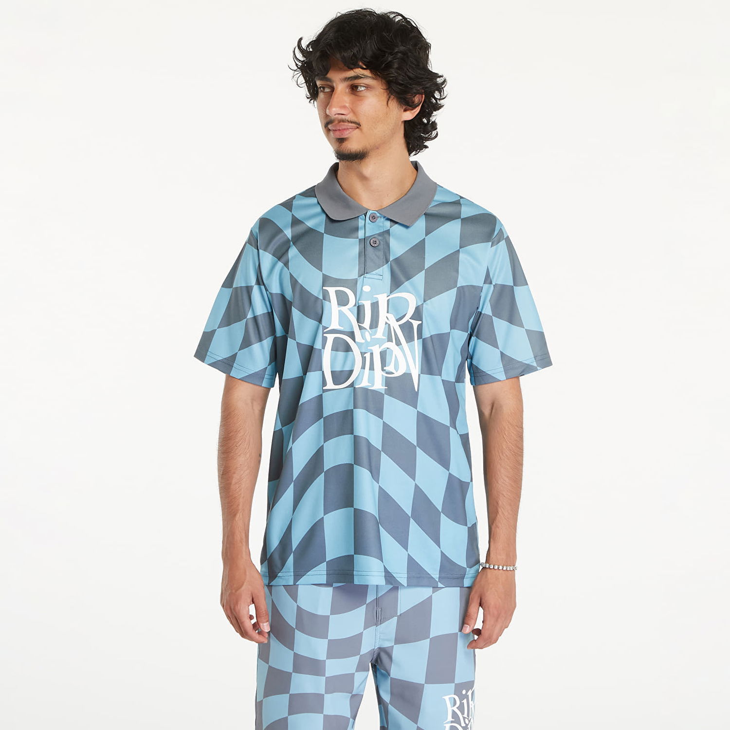 Majica RIPNDIP Quantum Groove Soccer Jersey Slate Modra | RNDSUM24105, 0