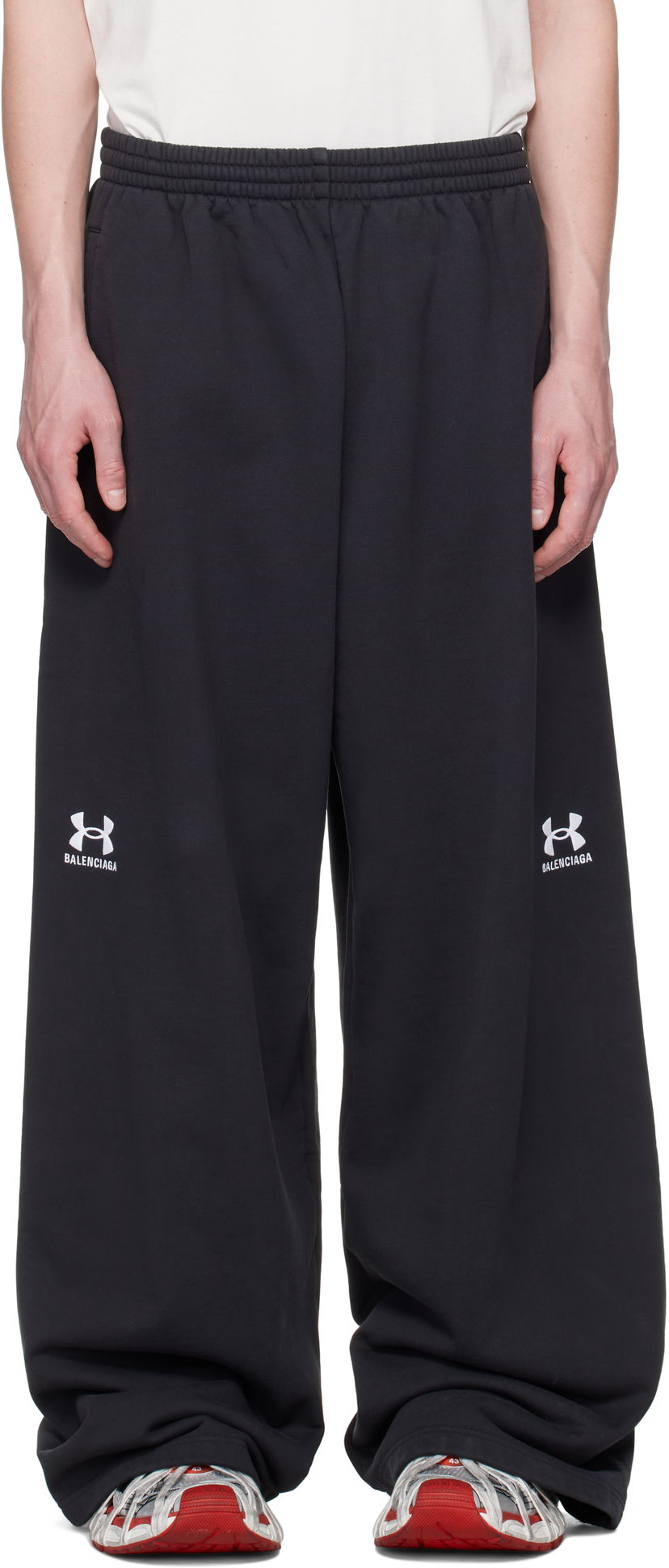 Trenirka Balenciaga Under Armour Edition Baggy Sweatpants Črna | 809709TRVB8