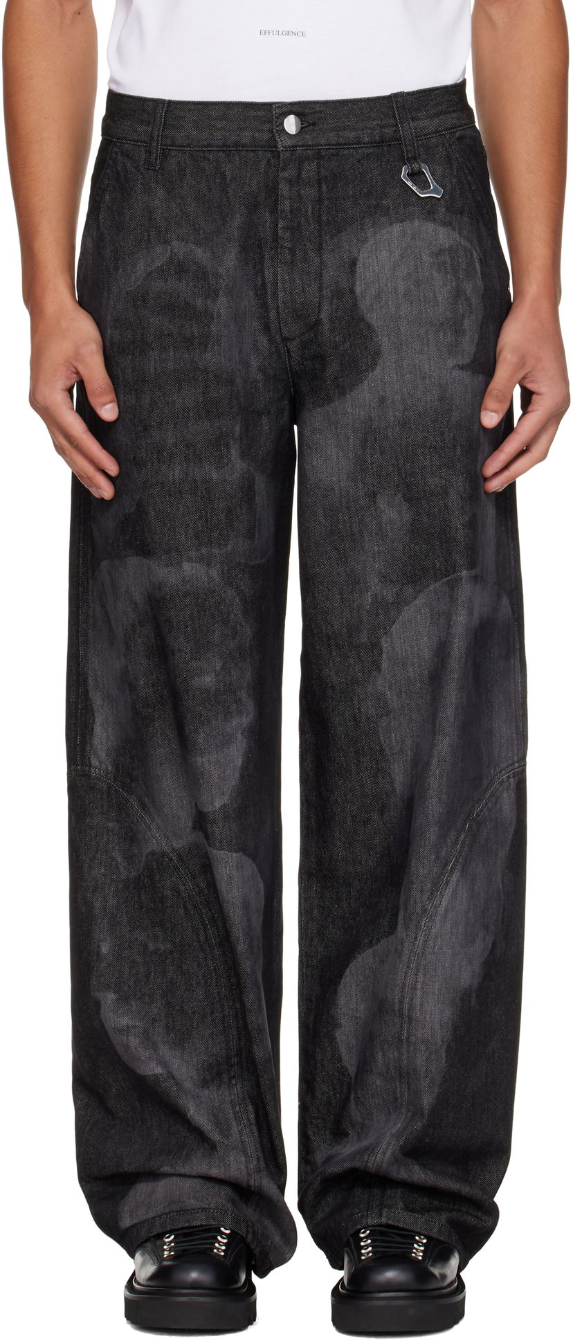 Kavbojke HELIOT EMIL HELIOT EMIL Basalt Wide-Leg Jeans Črna | AW25_M_10_189_BLK01_LSR