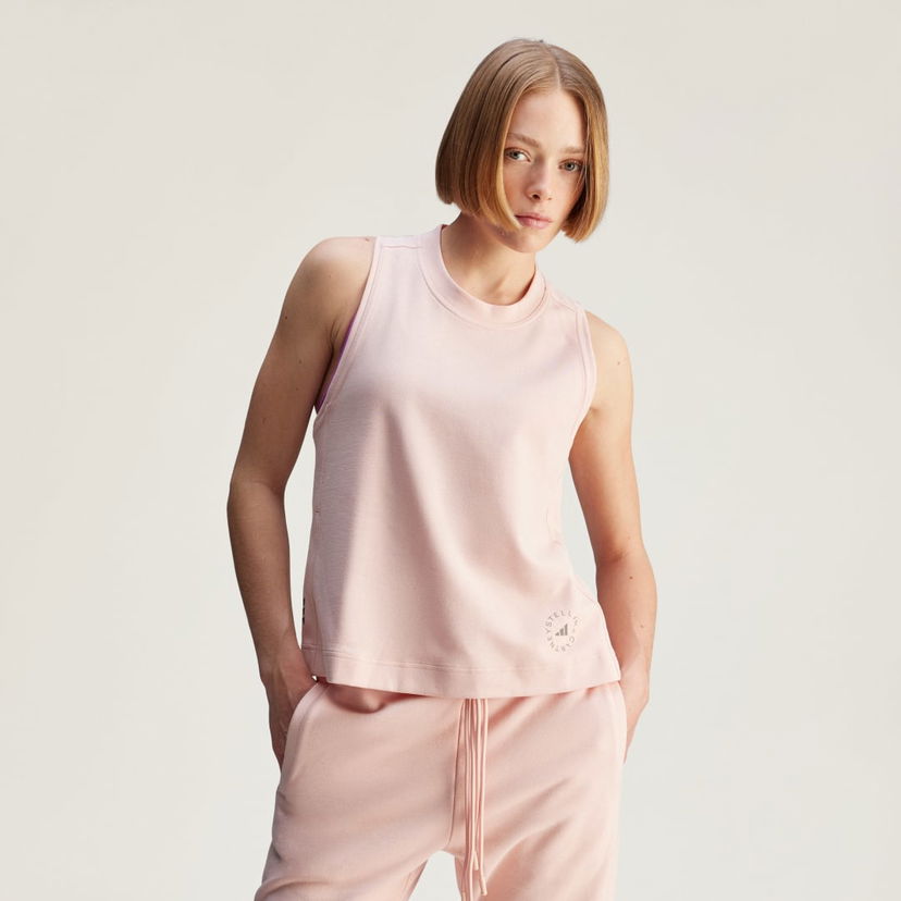 Majica brez rokavov adidas Performance adidas by Stella McCartney Logo Tank Top Roza | JI5177