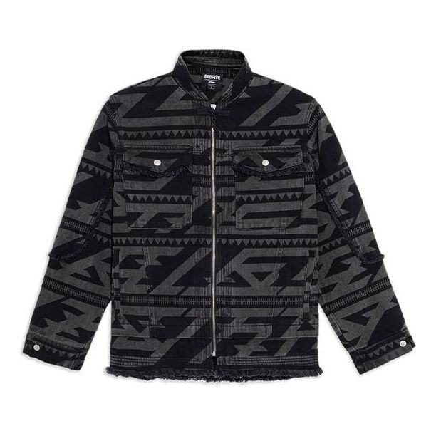 Jakna Li-Ning BADFIVE Series Loose Fit Washed Denim Jacket Črna | AJDS037-1