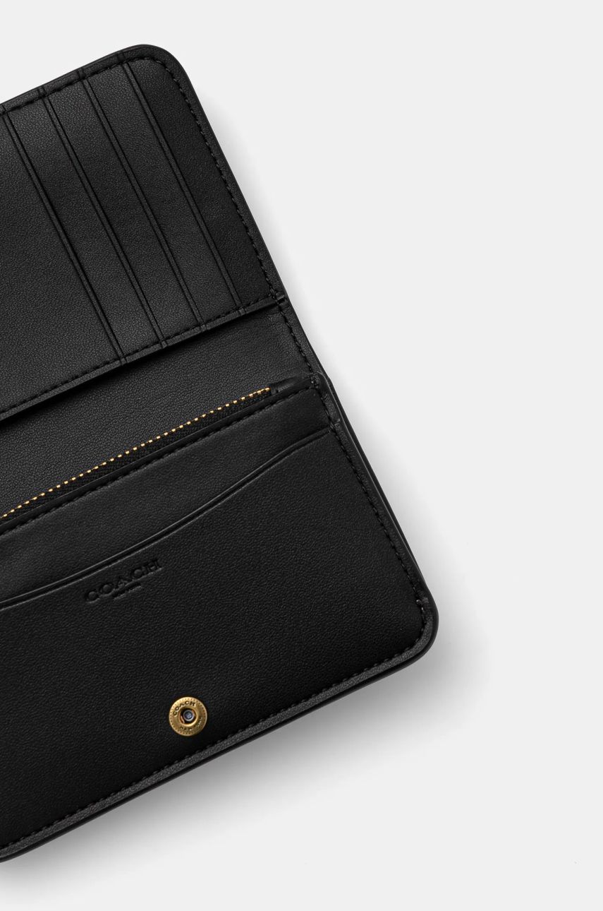 Denarnica Coach Leather Slim Fold Wallet Črna | CR990, 1