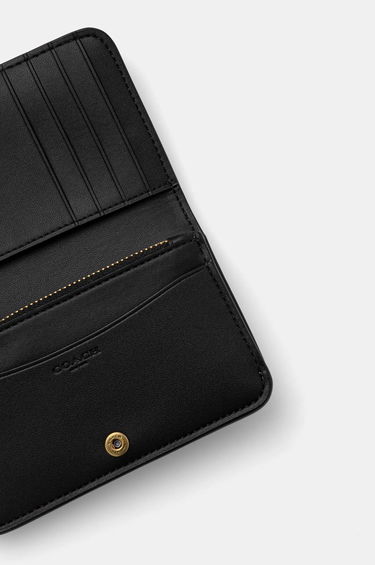 Denarnica Coach Leather Slim Fold Wallet Črna | CR990, 1
