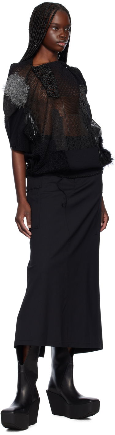 Pleteni pulover Junya Watanabe Junya Watanabe Patchwork Knit Top Črna | JO-N002-S25, 3