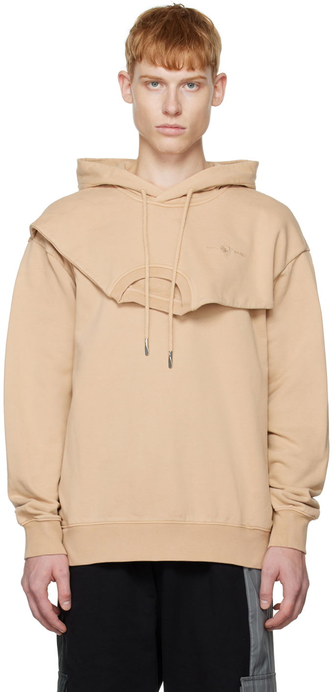 Pulover Feng Chen Wang Feng Chen Wang Paneled Hoodie Bež | FMF14HD04