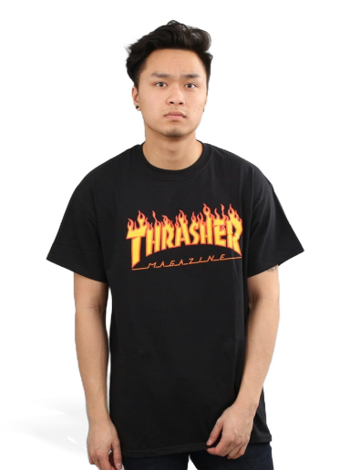 Majica Thrasher Flame Logo Črna | 020094