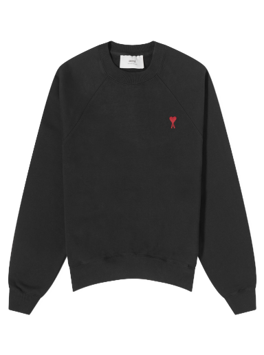Pleteni pulover AMI Small ADC Crew Sweat Črna | BFUSW005-747-001