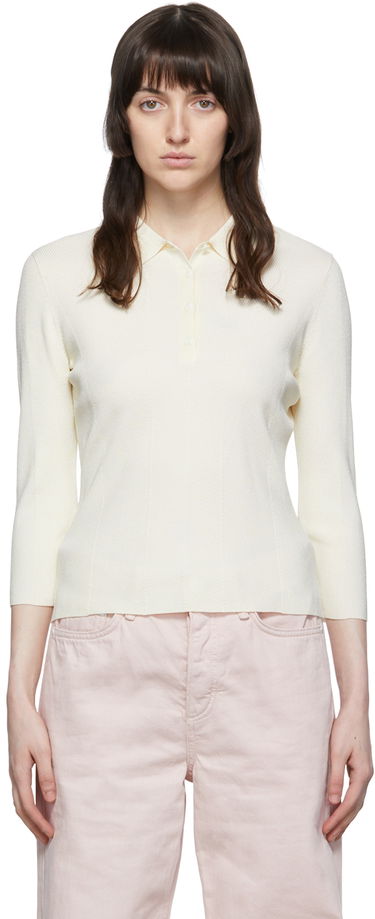 Polo majica rag & bone Pacey Knit Polo Bela | WAS22P049WB49, 0
