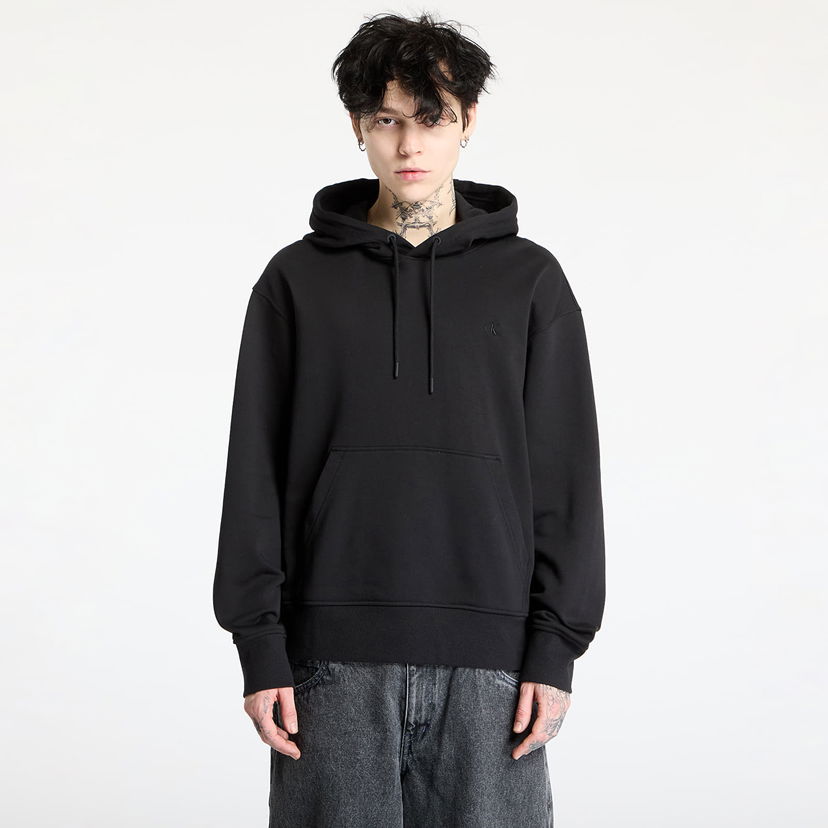 Pulover CALVIN KLEIN Calvin Klein Jeans Soft Layered Monogram Hoodie Črna | J30J327090 BEH