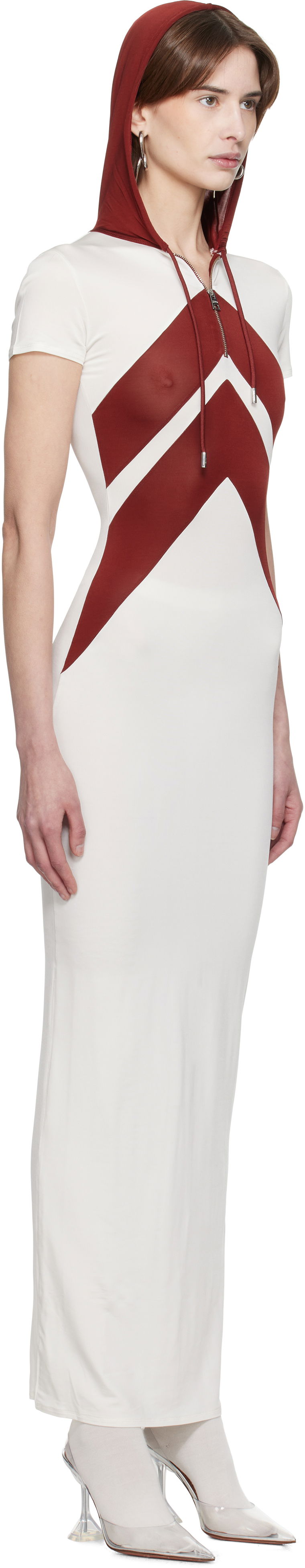 Obleke Jean Paul Gaultier Jean Paul Gaultier 'The Chevrons' Maxi Dress Bela | 25/33-F-RO346P-J084-0128, 1