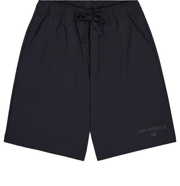 Kratke hlače New Balance Woven Logo Shorts Črna | AMS41521-BK