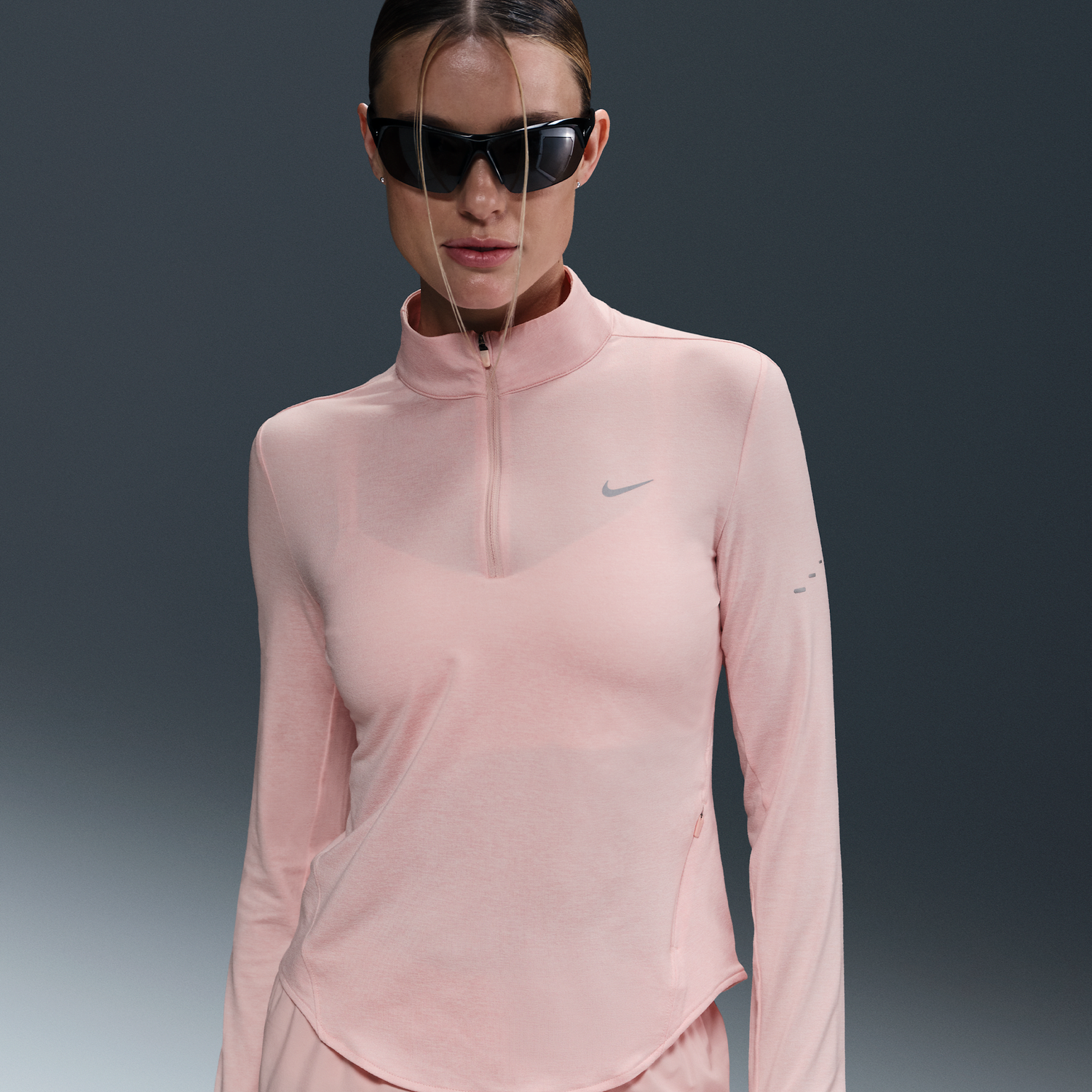 Pulover Nike Swift Dri-FIT UV 1/4 Zip Running Top Roza | HQ0499-607, 0