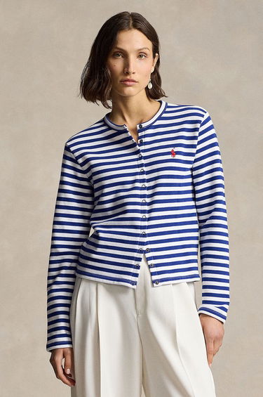 Pleteni pulover Polo by Ralph Lauren Striped Cardigan Modra | 211942806, 0