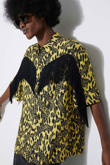 Srajce Fiorucci Fiorucci Banimalier Print Fringed Shirt Rumena | M01FPTSH054VI01YW02, 5