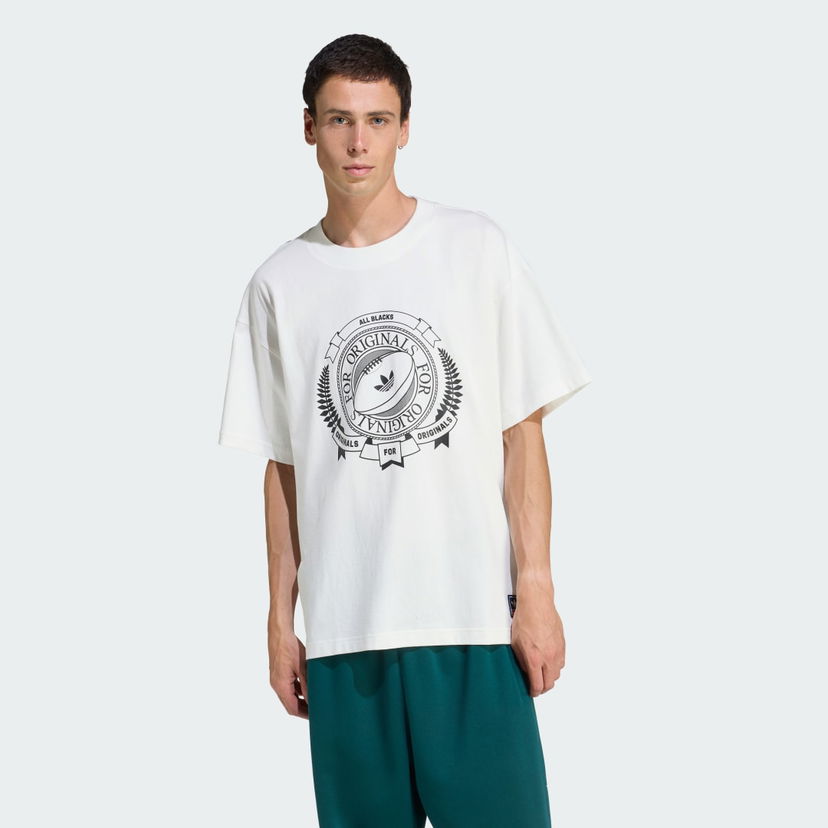 Majica adidas Performance Originals All Blacks Loose Graphic Short Sleeve T-Shirt Bela | KG4649