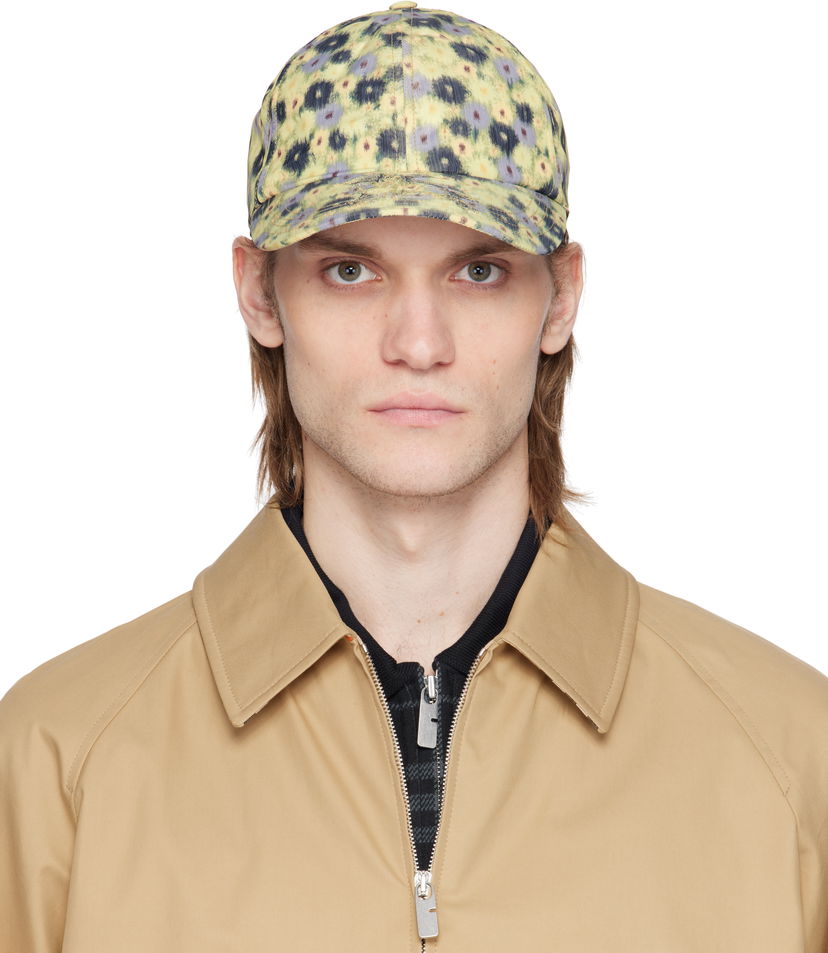 Kapa Burberry Burberry Daisy Print Baseball Cap Rumena | 8107995