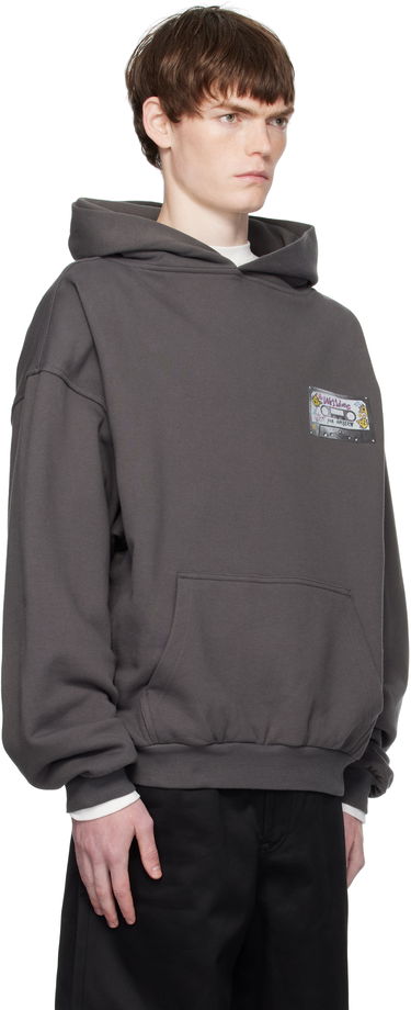Pulover We11done We11done Cassette Tape Print Hoodie Siva | WD-TH2-25-834-U-CH, 1