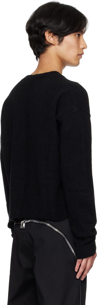 Pleteni pulover Rick Owens Rick Owens Concordians Tommy V-Neck Sweater Črna | RU02E1650 KWP, 2
