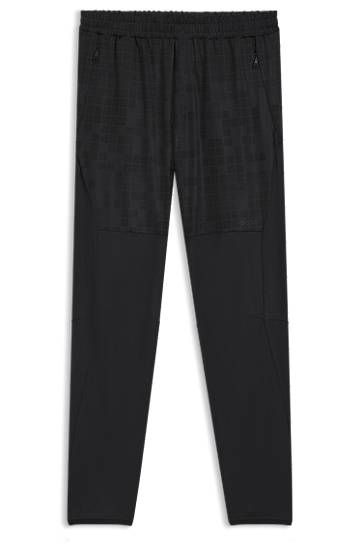 Trenirka BOSS Graphic-Print Performance Tracksuit Bottoms Črna | 50548448, 0
